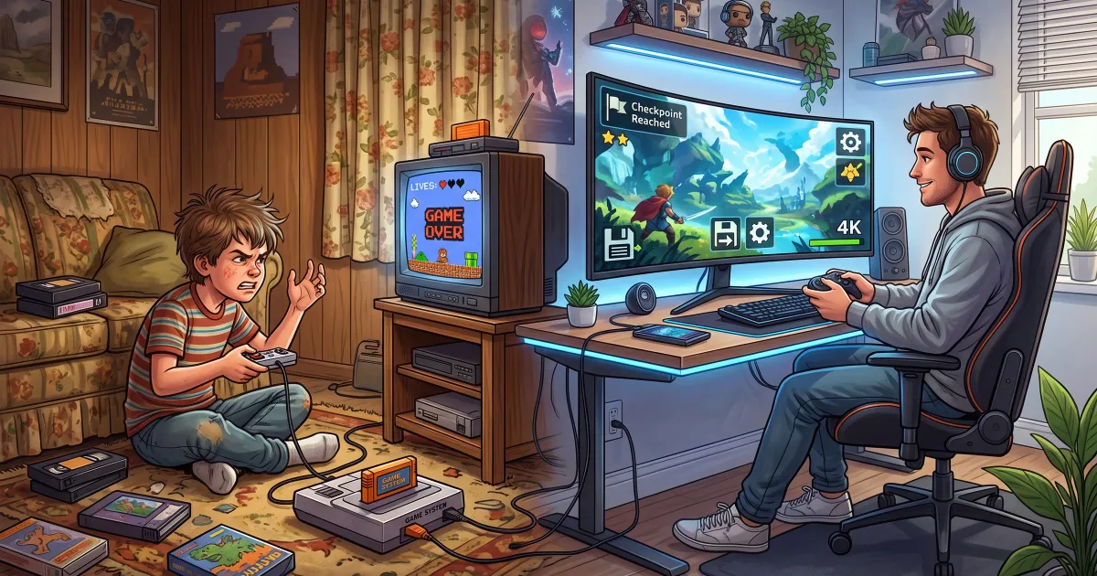 Old Games Really WERE Harder But Not for the Reason You Think